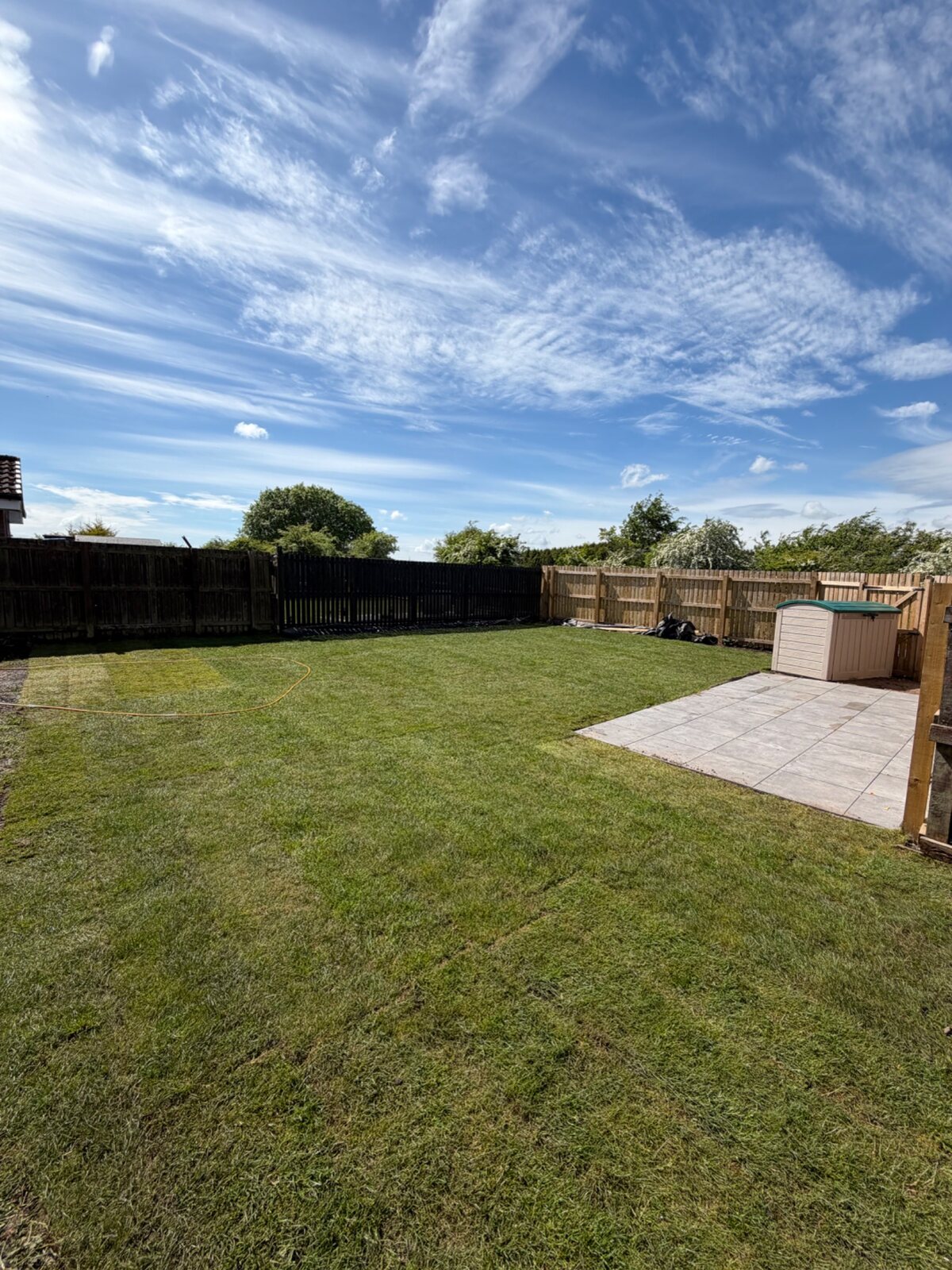 Large garden turfing