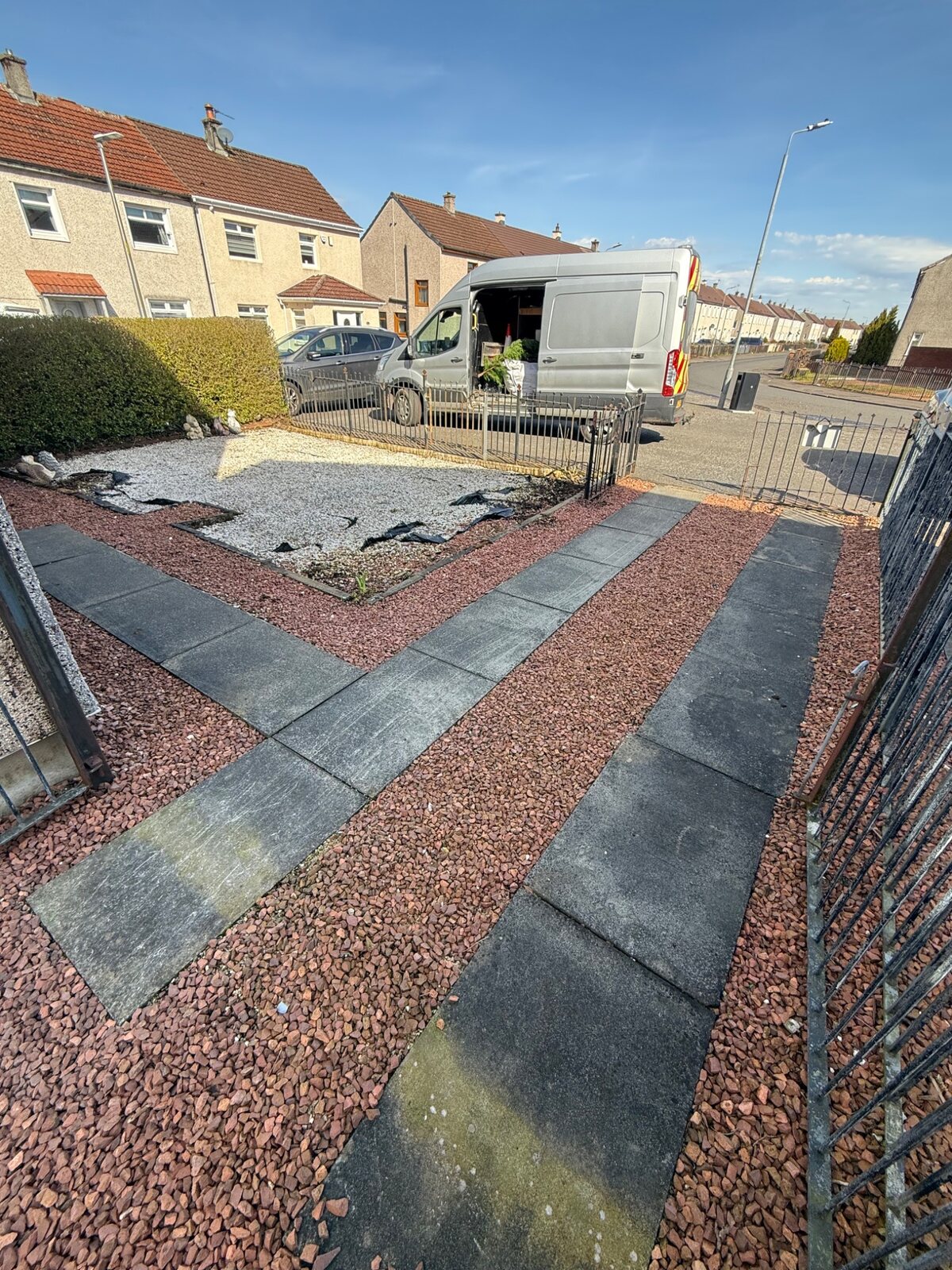 Low-maintenance front garden